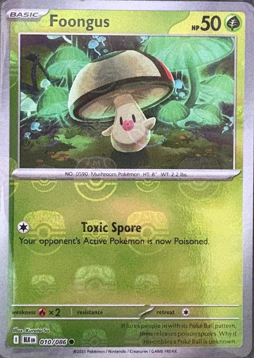 Black Bolt Foongus [Master-Ball] Pokémon card